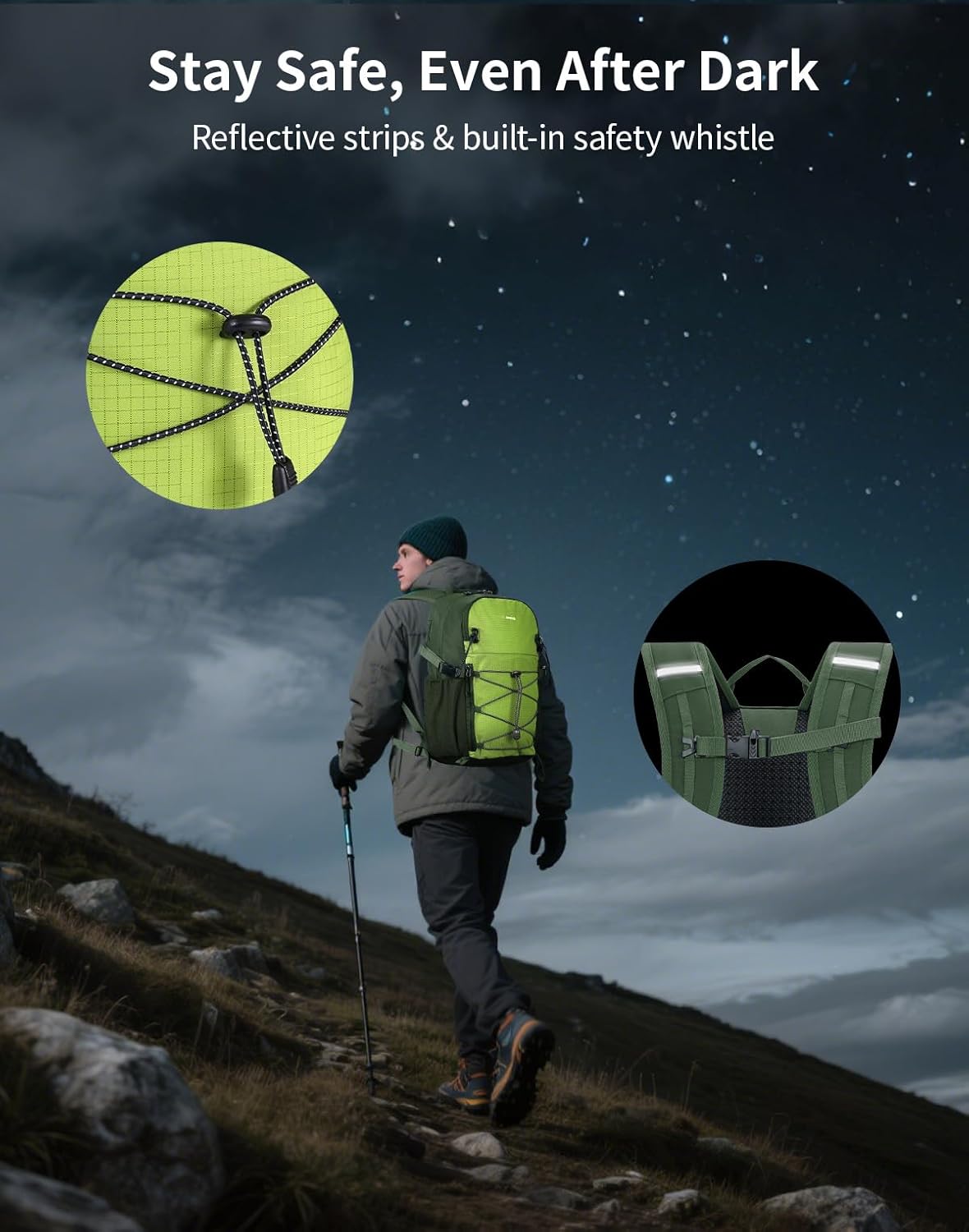 Small Hiking Backpack for Men Women, 20L Lightweight Travel Backpacks Water Resistant Camping Cycling Hiking Daypack