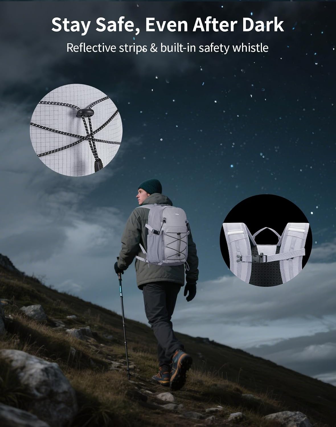 Small Hiking Backpack for Men Women, 20L Lightweight Travel Backpacks Water Resistant Camping Cycling Hiking Daypack