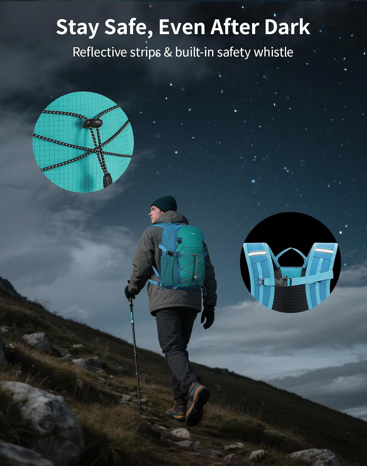 Small Hiking Backpack for Men Women, 20L Lightweight Travel Backpacks Water Resistant Camping Cycling Hiking Daypack
