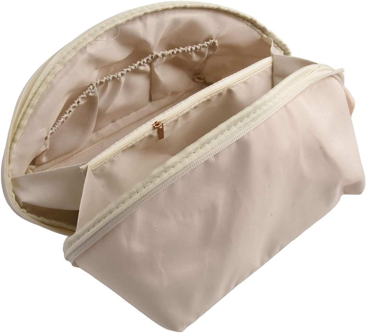 Underwear Storage Bag with Compartments for Bras Socks Travel Organizer, Portable Memory Cloth Case for Home Dorm, White, 9.8x5.1x5.1 Inch(A)