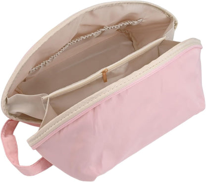 Underwear Storage Bag with Compartments for Bras Socks Travel Organizer, Portable Memory Cloth Case for Home Dorm, White, 9.8x5.1x5.1 Inch(A)