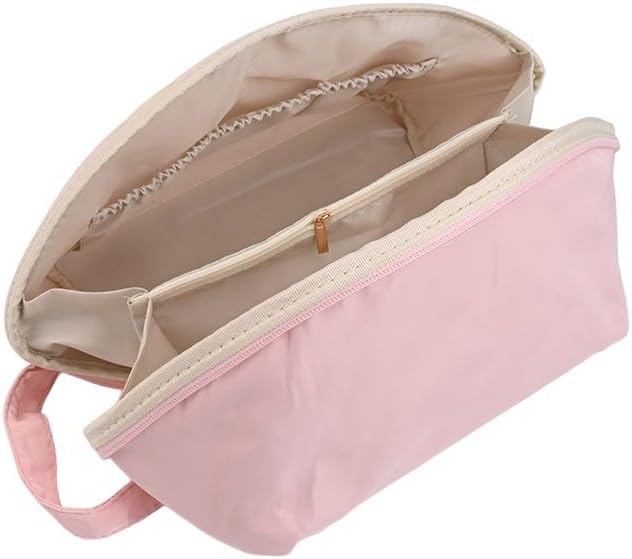 Underwear Storage Bag with Compartments for Bras Socks Travel Organizer, Portable Memory Cloth Case for Home Dorm, White, 9.8x5.1x5.1 Inch(A)