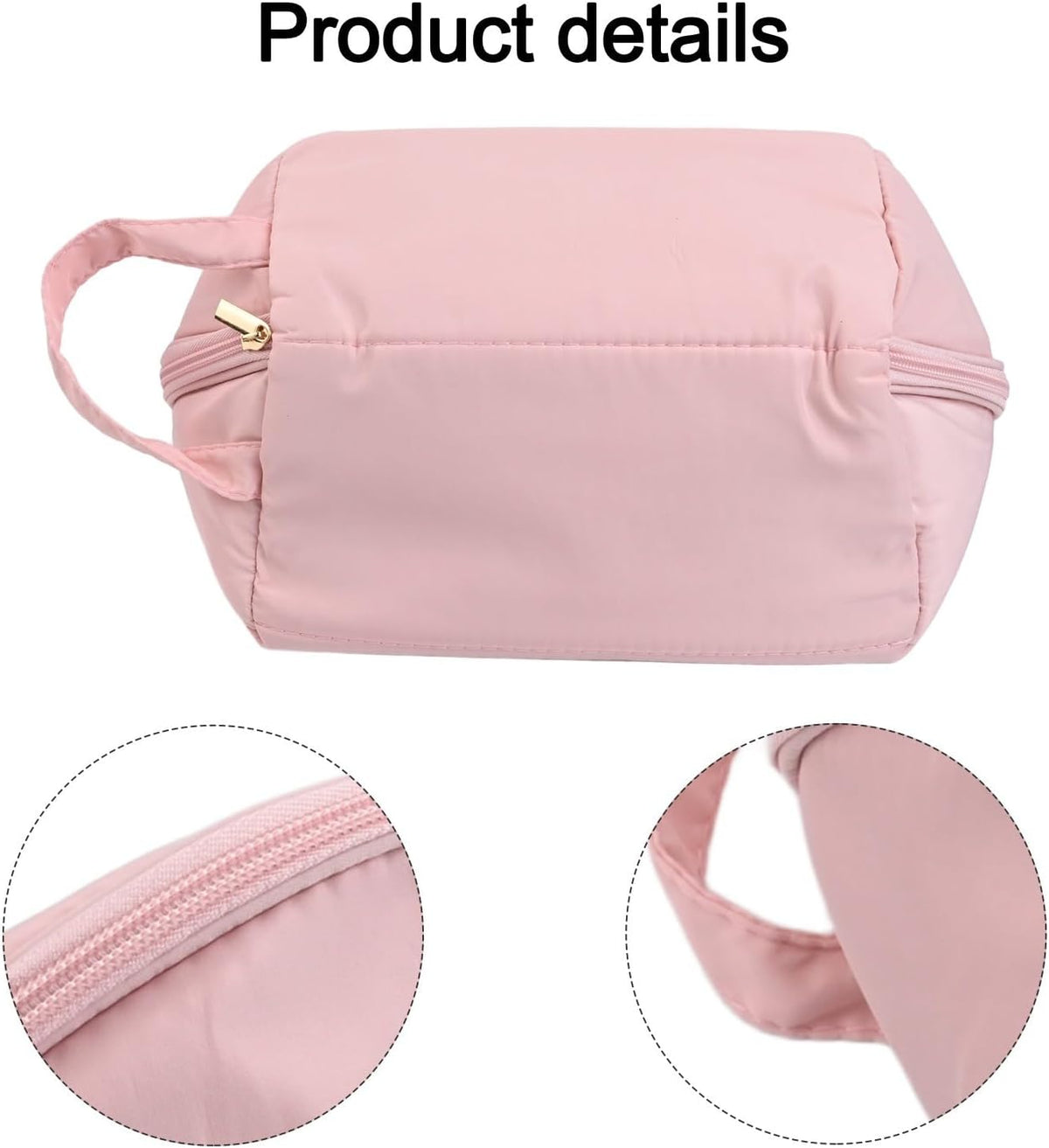 Underwear Storage Bag with Compartments for Bras Socks Travel Organizer, Portable Memory Cloth Case for Home Dorm, White, 9.8x5.1x5.1 Inch(A)