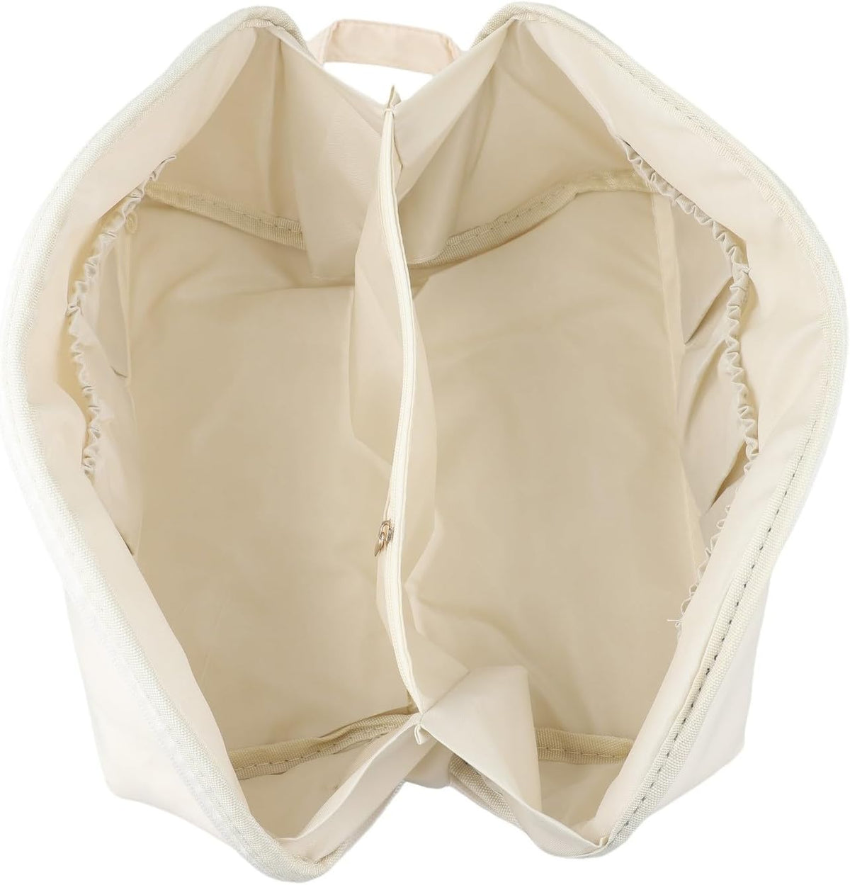 Underwear Storage Bag with Compartments for Bras Socks Travel Organizer, Portable Memory Cloth Case for Home Dorm, White, 9.8x5.1x5.1 Inch(A)