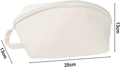 Underwear Storage Bag with Compartments for Bras Socks Travel Organizer, Portable Memory Cloth Case for Home Dorm, White, 9.8x5.1x5.1 Inch(A)
