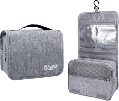 Large Capacity Toiletry Bag Travel Bag with Hanging Hook for Men and Women Waterproof Travel Cosmetic Bag Bathroom Bag,with TSA Approved Zippers Clear Travel Makeup Bag Carry-on