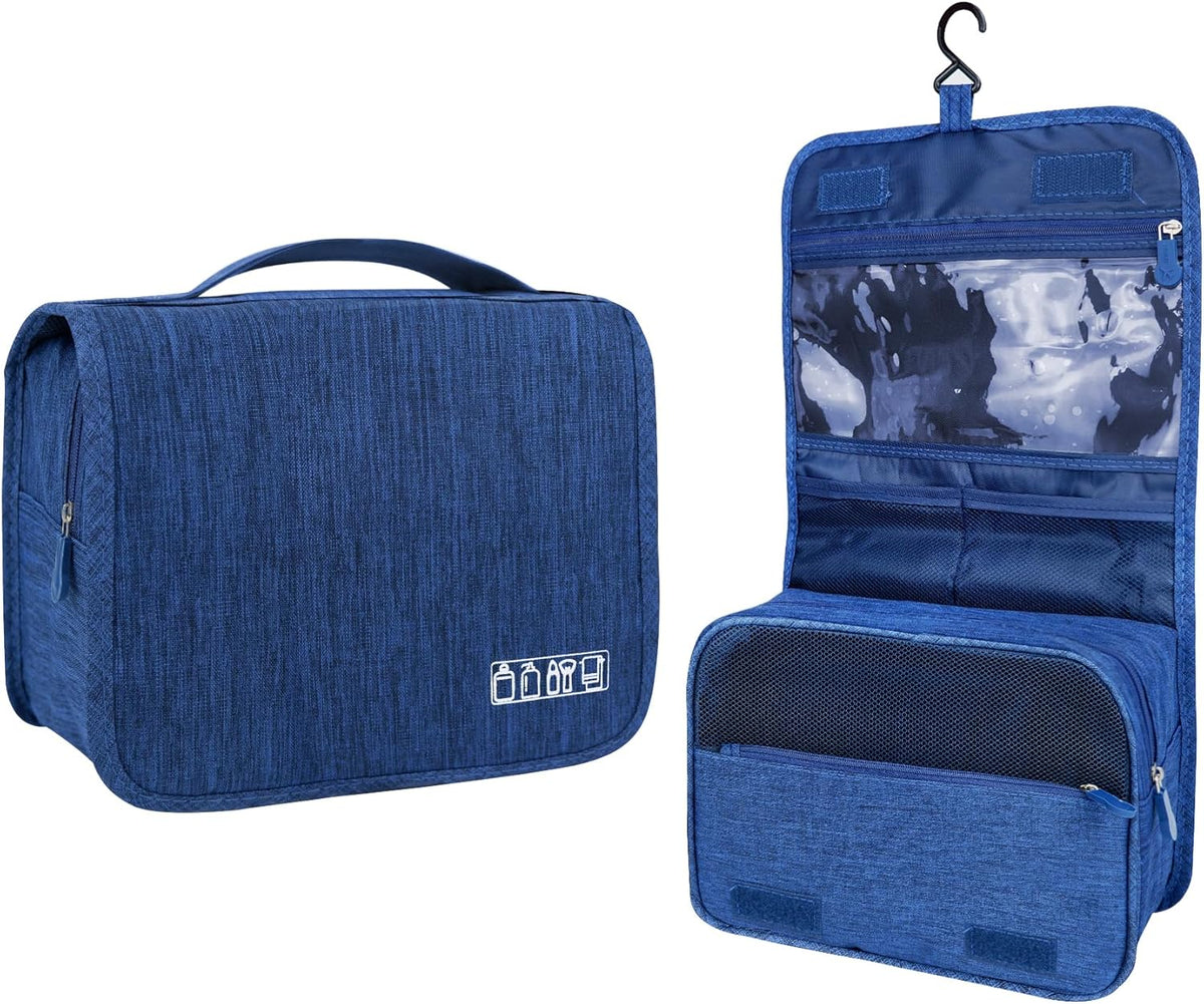 Large Capacity Toiletry Bag Travel Bag with Hanging Hook for Men and Women Waterproof Travel Cosmetic Bag Bathroom Bag,with TSA Approved Zippers Clear Travel Makeup Bag Carry-on