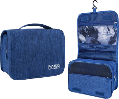 Large Capacity Toiletry Bag Travel Bag with Hanging Hook for Men and Women Waterproof Travel Cosmetic Bag Bathroom Bag,with TSA Approved Zippers Clear Travel Makeup Bag Carry-on