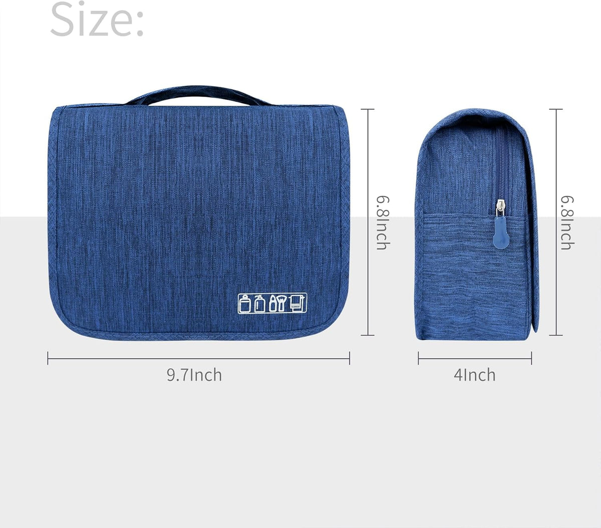 Large Capacity Toiletry Bag Travel Bag with Hanging Hook for Men and Women Waterproof Travel Cosmetic Bag Bathroom Bag,with TSA Approved Zippers Clear Travel Makeup Bag Carry-on