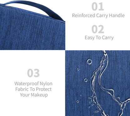Large Capacity Toiletry Bag Travel Bag with Hanging Hook for Men and Women Waterproof Travel Cosmetic Bag Bathroom Bag,with TSA Approved Zippers Clear Travel Makeup Bag Carry-on