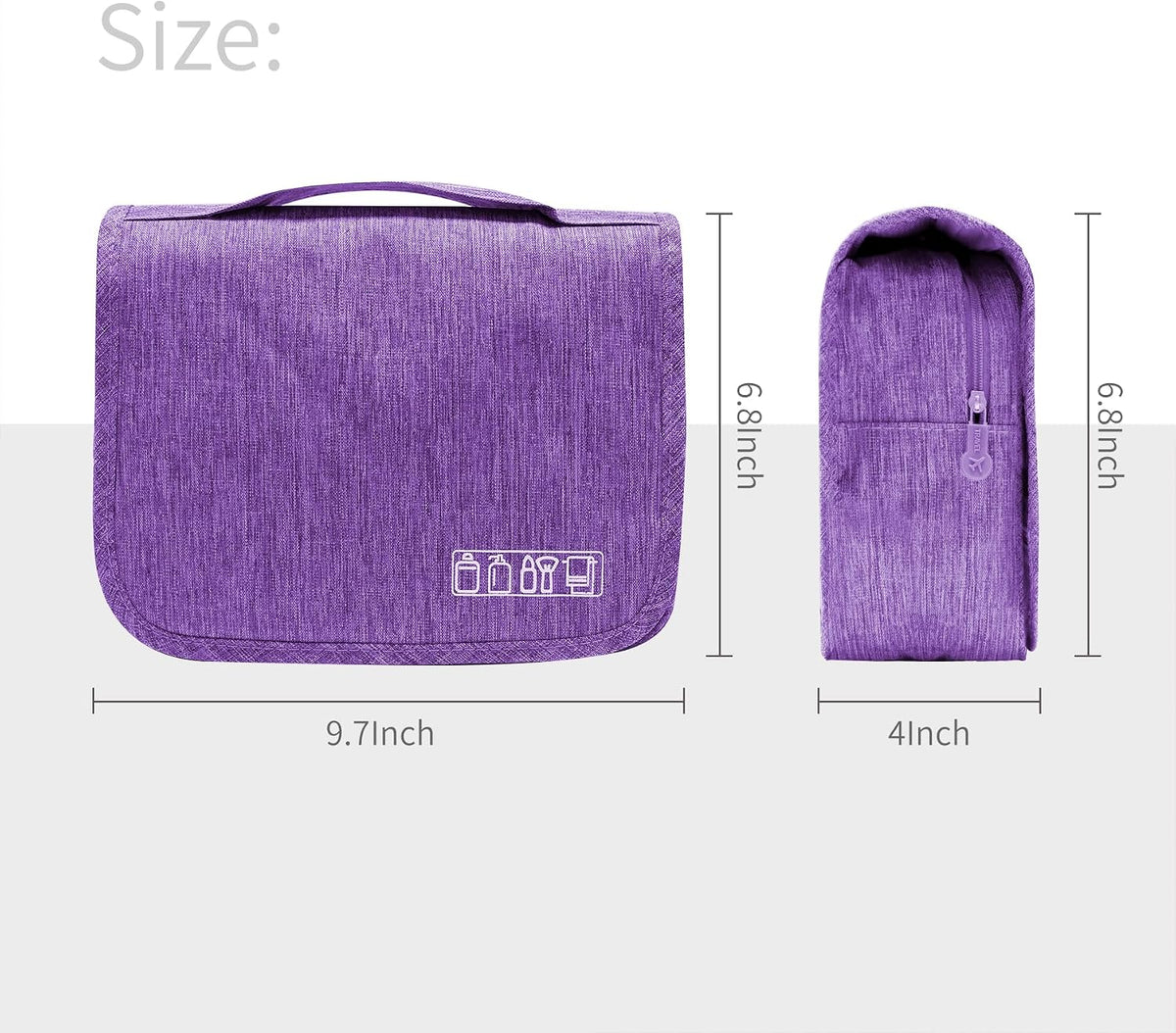 Large Capacity Toiletry Bag Travel Bag with Hanging Hook for Men and Women Waterproof Travel Cosmetic Bag Bathroom Bag,with TSA Approved Zippers Clear Travel Makeup Bag Carry-on