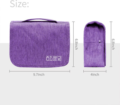 Large Capacity Toiletry Bag Travel Bag with Hanging Hook for Men and Women Waterproof Travel Cosmetic Bag Bathroom Bag,with TSA Approved Zippers Clear Travel Makeup Bag Carry-on