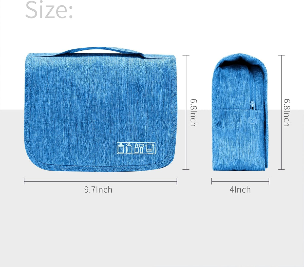 Large Capacity Toiletry Bag Travel Bag with Hanging Hook for Men and Women Waterproof Travel Cosmetic Bag Bathroom Bag,with TSA Approved Zippers Clear Travel Makeup Bag Carry-on