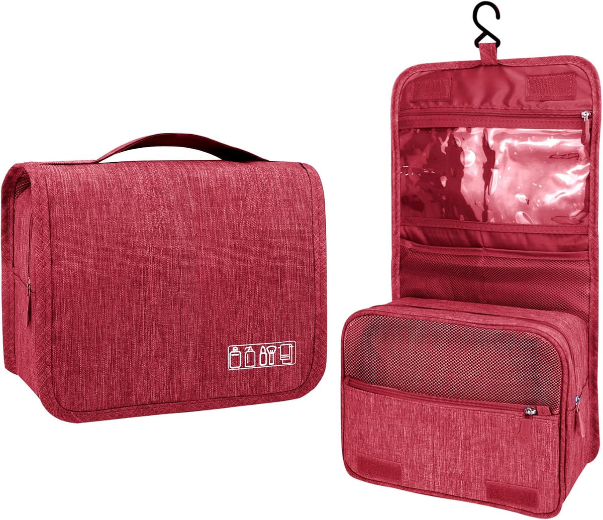 Large Capacity Toiletry Bag Travel Bag with Hanging Hook for Men and Women Waterproof Travel Cosmetic Bag Bathroom Bag,with TSA Approved Zippers Clear Travel Makeup Bag Carry-on