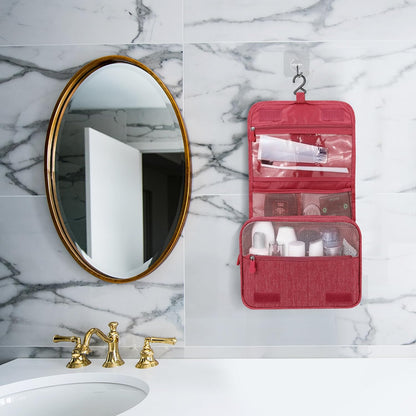 Large Capacity Toiletry Bag Travel Bag with Hanging Hook for Men and Women Waterproof Travel Cosmetic Bag Bathroom Bag,with TSA Approved Zippers Clear Travel Makeup Bag Carry-on
