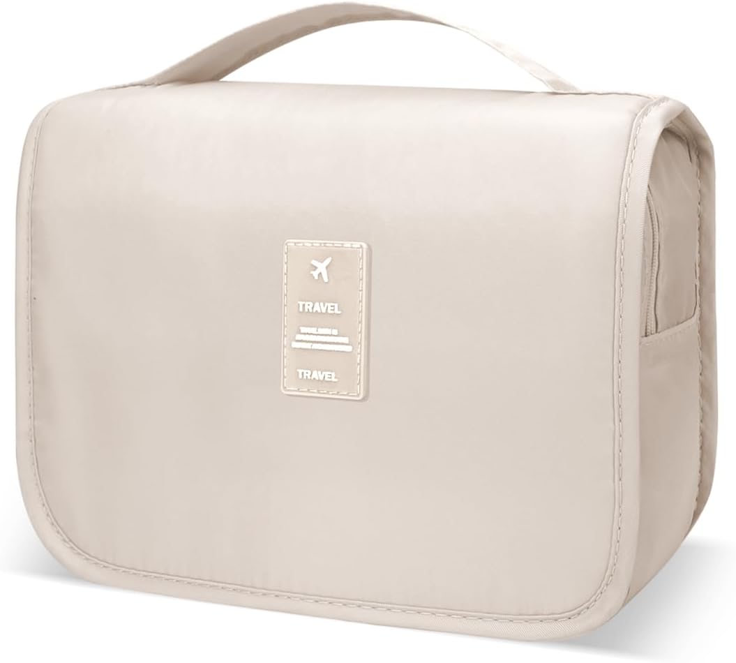 Large Capacity Toiletry Bag Travel Bag with Hanging Hook for Men and Women Waterproof Travel Cosmetic Bag Bathroom Bag,with TSA Approved Zippers Clear Travel Makeup Bag Carry-on