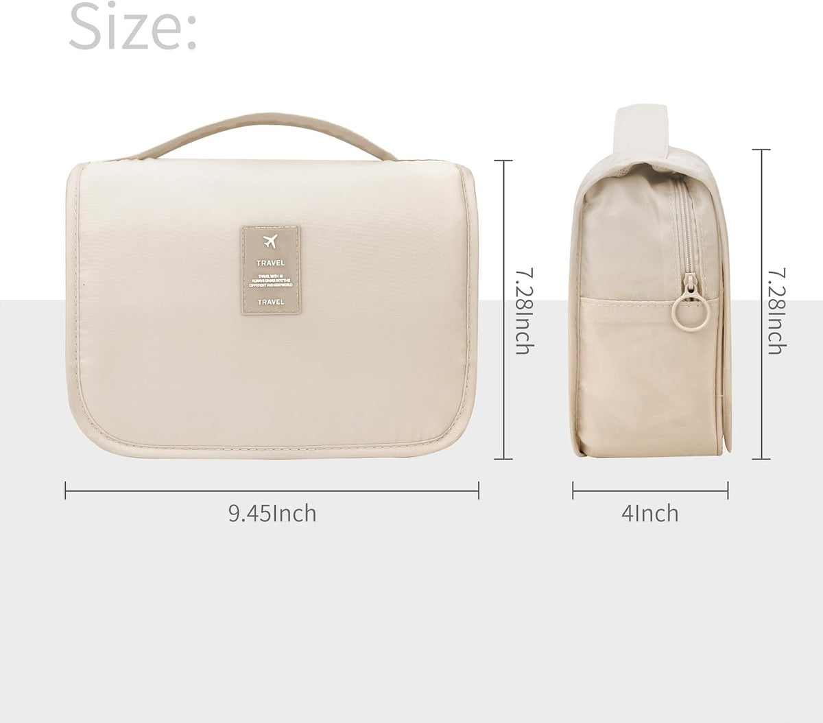 Large Capacity Toiletry Bag Travel Bag with Hanging Hook for Men and Women Waterproof Travel Cosmetic Bag Bathroom Bag,with TSA Approved Zippers Clear Travel Makeup Bag Carry-on