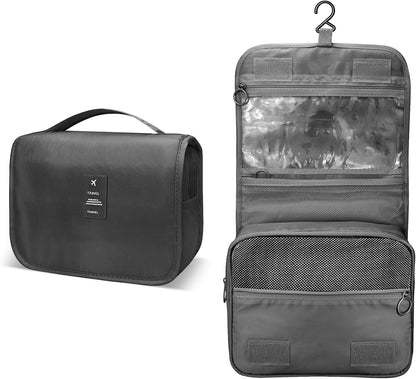 Large Capacity Toiletry Bag Travel Bag with Hanging Hook for Men and Women Waterproof Travel Cosmetic Bag Bathroom Bag,with TSA Approved Zippers Clear Travel Makeup Bag Carry-on