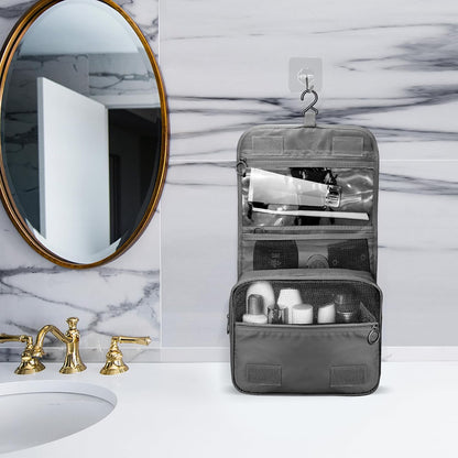 Large Capacity Toiletry Bag Travel Bag with Hanging Hook for Men and Women Waterproof Travel Cosmetic Bag Bathroom Bag,with TSA Approved Zippers Clear Travel Makeup Bag Carry-on