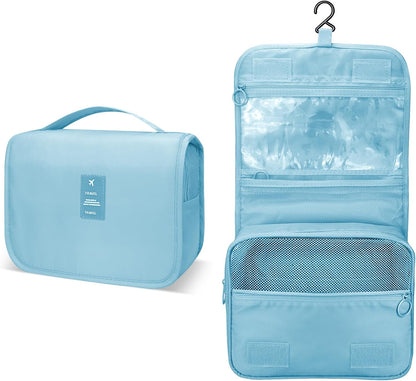 Large Capacity Toiletry Bag Travel Bag with Hanging Hook for Men and Women Waterproof Travel Cosmetic Bag Bathroom Bag,with TSA Approved Zippers Clear Travel Makeup Bag Carry-on