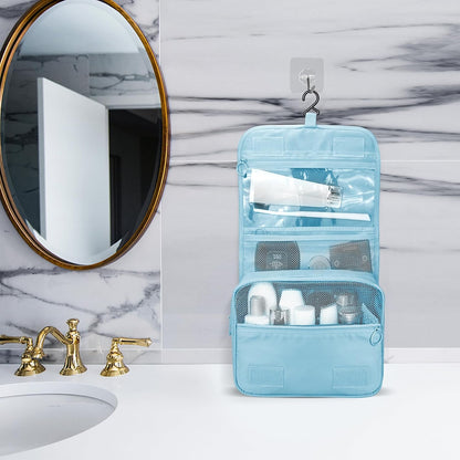Large Capacity Toiletry Bag Travel Bag with Hanging Hook for Men and Women Waterproof Travel Cosmetic Bag Bathroom Bag,with TSA Approved Zippers Clear Travel Makeup Bag Carry-on