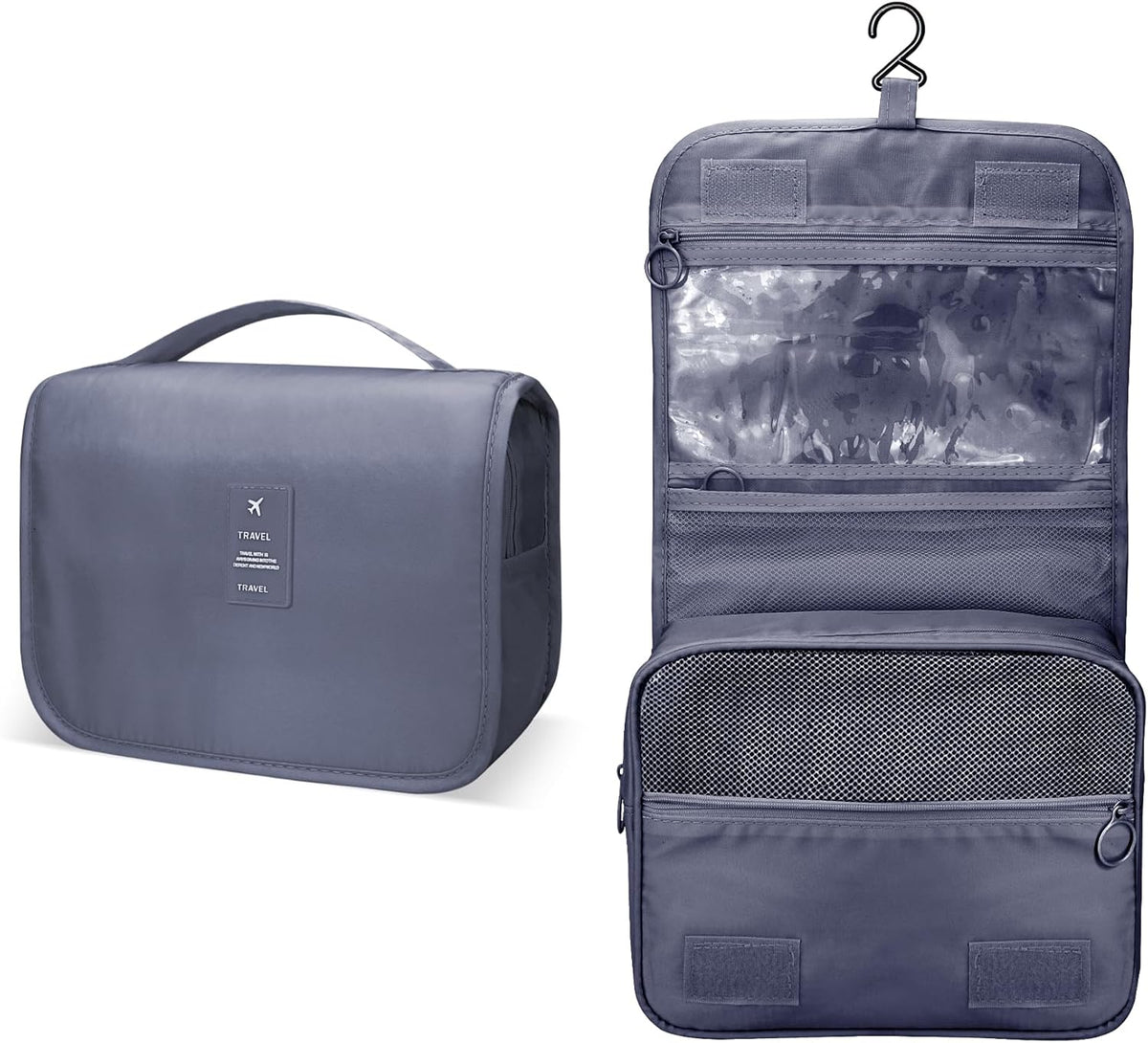 Large Capacity Toiletry Bag Travel Bag with Hanging Hook for Men and Women Waterproof Travel Cosmetic Bag Bathroom Bag,with TSA Approved Zippers Clear Travel Makeup Bag Carry-on