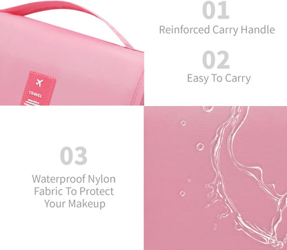 Large Capacity Toiletry Bag Travel Bag with Hanging Hook for Men and Women Waterproof Travel Cosmetic Bag Bathroom Bag,with TSA Approved Zippers Clear Travel Makeup Bag Carry-on