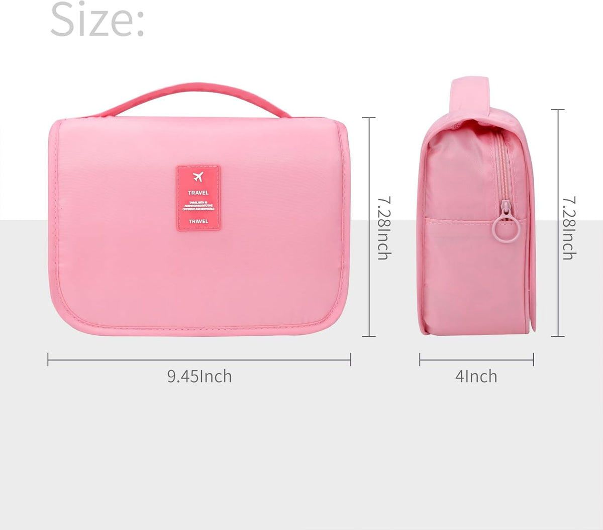 Large Capacity Toiletry Bag Travel Bag with Hanging Hook for Men and Women Waterproof Travel Cosmetic Bag Bathroom Bag,with TSA Approved Zippers Clear Travel Makeup Bag Carry-on