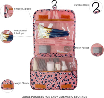 Large Capacity Toiletry Bag Travel Bag with Hanging Hook for Men and Women Waterproof Travel Cosmetic Bag Bathroom Bag,with TSA Approved Zippers Clear Travel Makeup Bag Carry-on
