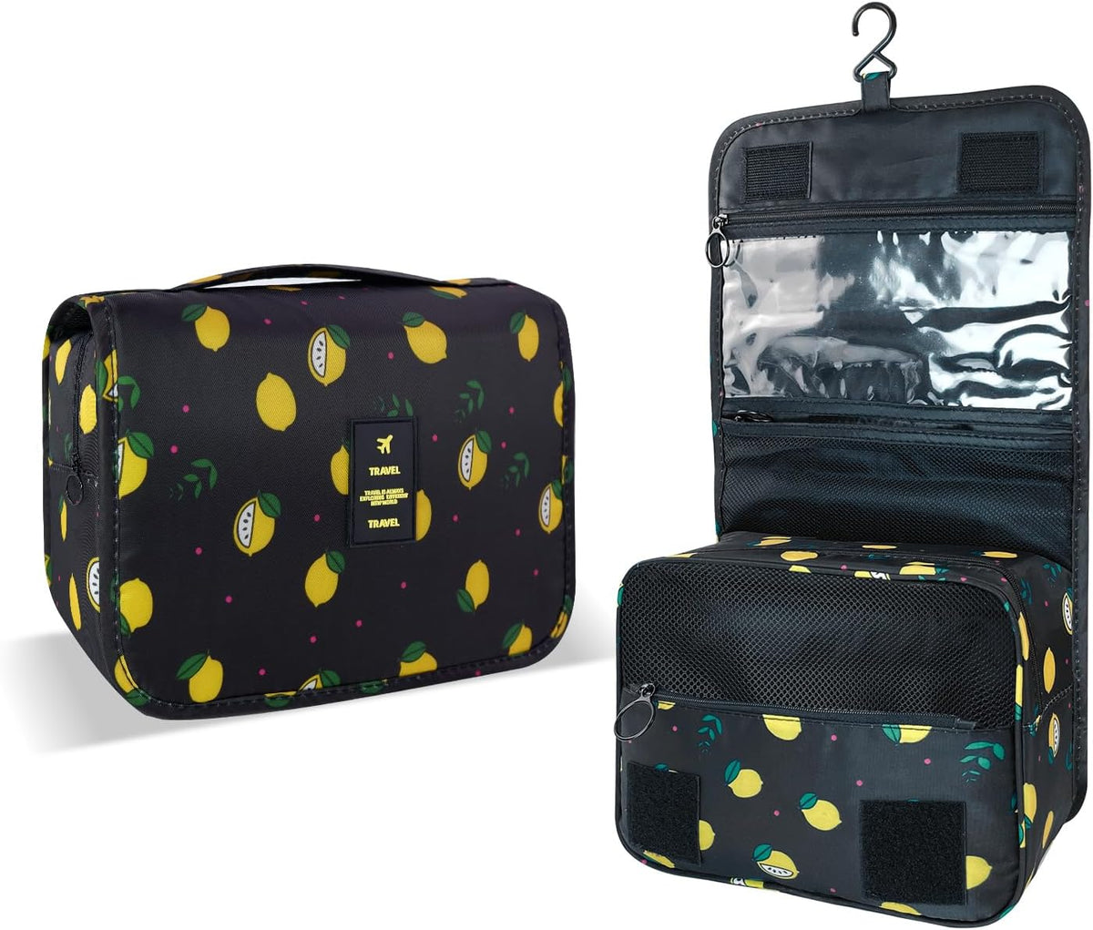 Large Capacity Toiletry Bag Travel Bag with Hanging Hook for Men and Women Waterproof Travel Cosmetic Bag Bathroom Bag,with TSA Approved Zippers Clear Travel Makeup Bag Carry-on