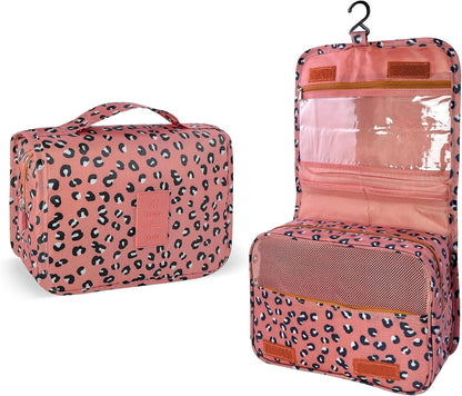 Large Capacity Toiletry Bag Travel Bag with Hanging Hook for Men and Women Waterproof Travel Cosmetic Bag Bathroom Bag,with TSA Approved Zippers Clear Travel Makeup Bag Carry-on