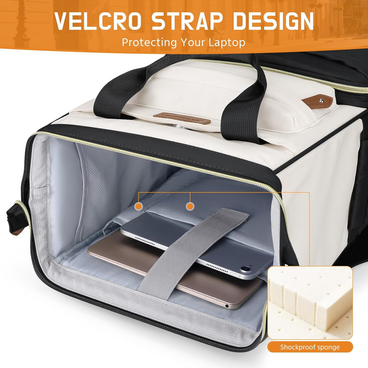 Laptop Backpack for Women Men, 15.6-17.3" Waterproof Travel Bag | Anti-theft Design, Lightweight, Luggage Strap, Device Protection, Breathable,Multi-Pockets, Perfect for Work/Business/School