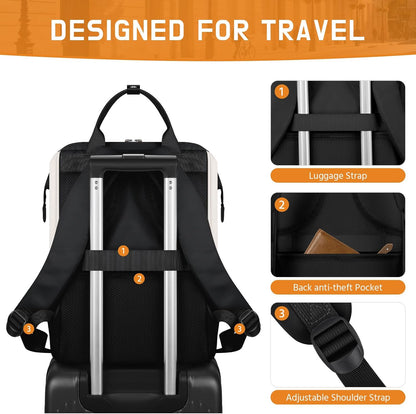 Laptop Backpack for Women Men, 15.6-17.3" Waterproof Travel Bag | Anti-theft Design, Lightweight, Luggage Strap, Device Protection, Breathable,Multi-Pockets, Perfect for Work/Business/School