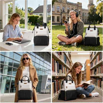 Laptop Backpack for Women Men, 15.6-17.3" Waterproof Travel Bag | Anti-theft Design, Lightweight, Luggage Strap, Device Protection, Breathable,Multi-Pockets, Perfect for Work/Business/School