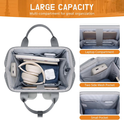 Laptop Backpack for Women Men, 15.6-17.3" Waterproof Travel Bag | Anti-theft Design, Lightweight, Luggage Strap, Device Protection, Breathable,Multi-Pockets, Perfect for Work/Business/School