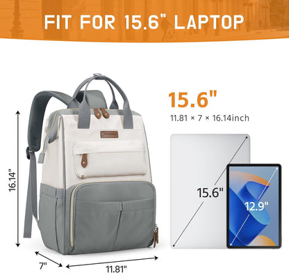 Laptop Backpack for Women Men, 15.6-17.3" Waterproof Travel Bag | Anti-theft Design, Lightweight, Luggage Strap, Device Protection, Breathable,Multi-Pockets, Perfect for Work/Business/School
