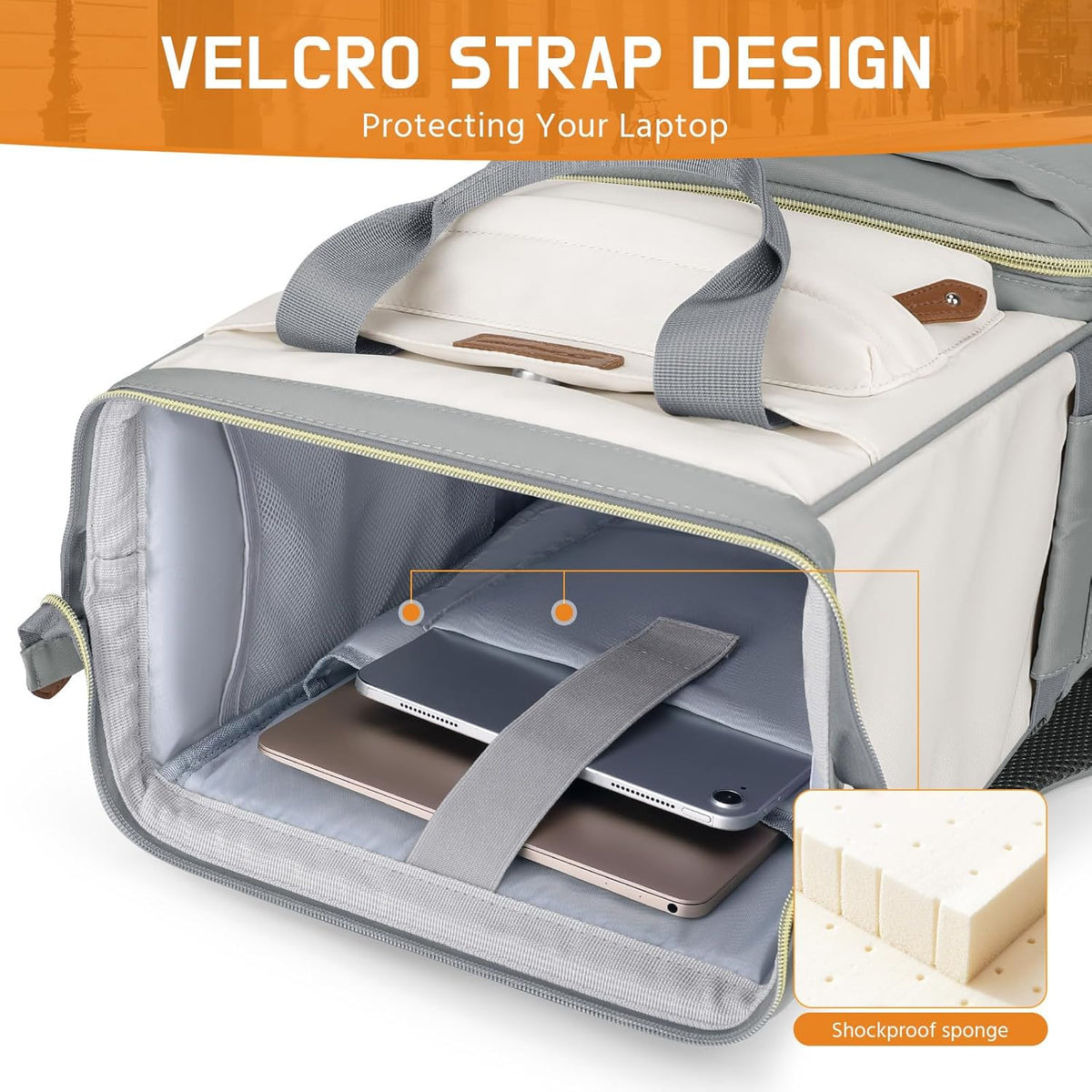 Laptop Backpack for Women Men, 15.6-17.3" Waterproof Travel Bag | Anti-theft Design, Lightweight, Luggage Strap, Device Protection, Breathable,Multi-Pockets, Perfect for Work/Business/School