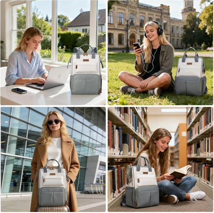 Laptop Backpack for Women Men, 15.6-17.3" Waterproof Travel Bag | Anti-theft Design, Lightweight, Luggage Strap, Device Protection, Breathable,Multi-Pockets, Perfect for Work/Business/School
