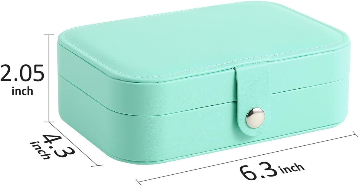 Travel Jewelry Case, Double Layer Travel Jewelry Organizer for Necklace Earring Rings Jewelry Display Case for Women, White
