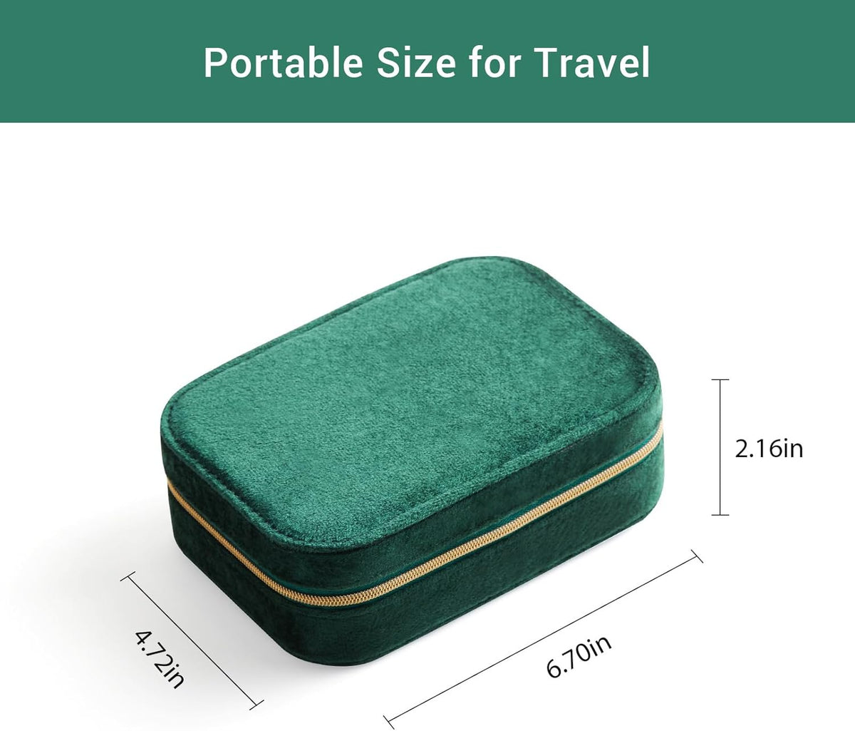 Travel Jewelry Case, Double Layer Travel Jewelry Organizer for Necklace Earring Rings Jewelry Display Case for Women, White