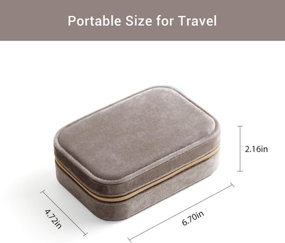Travel Jewelry Case, Double Layer Travel Jewelry Organizer for Necklace Earring Rings Jewelry Display Case for Women, White
