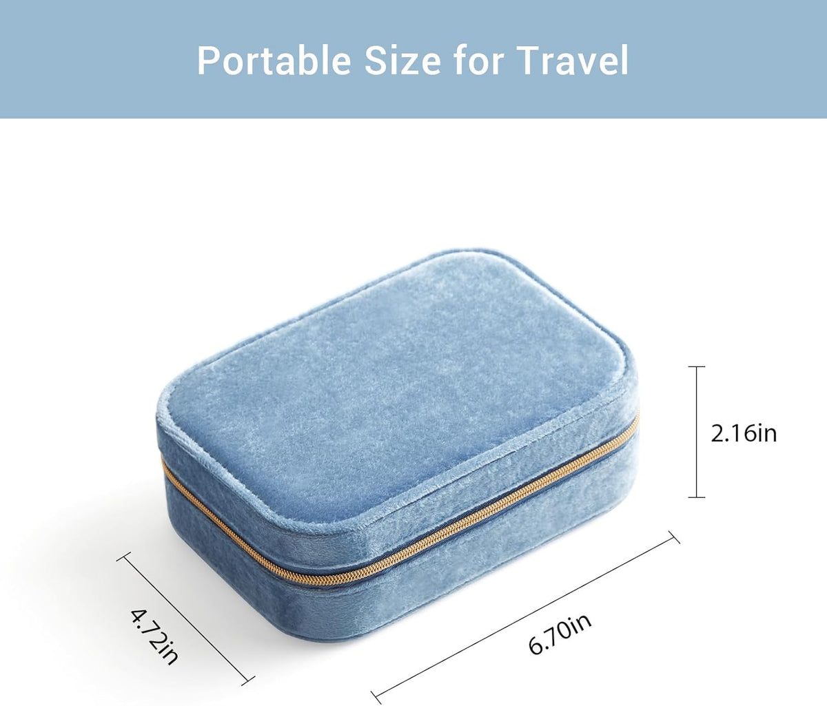 Travel Jewelry Case, Double Layer Travel Jewelry Organizer for Necklace Earring Rings Jewelry Display Case for Women, White