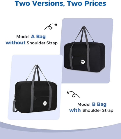 Personal Item Travel Bag, Carry On Duffle Bag Women | 18x14x8 inches, Frontier Airline Underseat Fit, Weekend Overnight Trips, Lightweight Packable