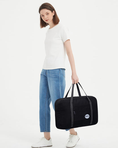 Personal Item Travel Bag, Carry On Duffle Bag Women | 18x14x8 inches, Frontier Airline Underseat Fit, Weekend Overnight Trips, Lightweight Packable