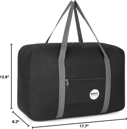 Personal Item Travel Bag, Carry On Duffle Bag Women | 18x14x8 inches, Frontier Airline Underseat Fit, Weekend Overnight Trips, Lightweight Packable