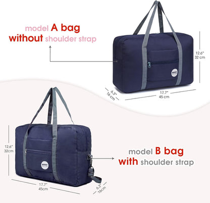 Personal Item Travel Bag, Carry On Duffle Bag Women | 18x14x8 inches, Frontier Airline Underseat Fit, Weekend Overnight Trips, Lightweight Packable