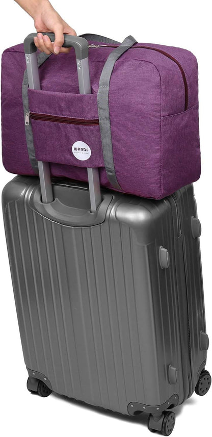 Personal Item Travel Bag, Carry On Duffle Bag Women | 18x14x8 inches, Frontier Airline Underseat Fit, Weekend Overnight Trips, Lightweight Packable