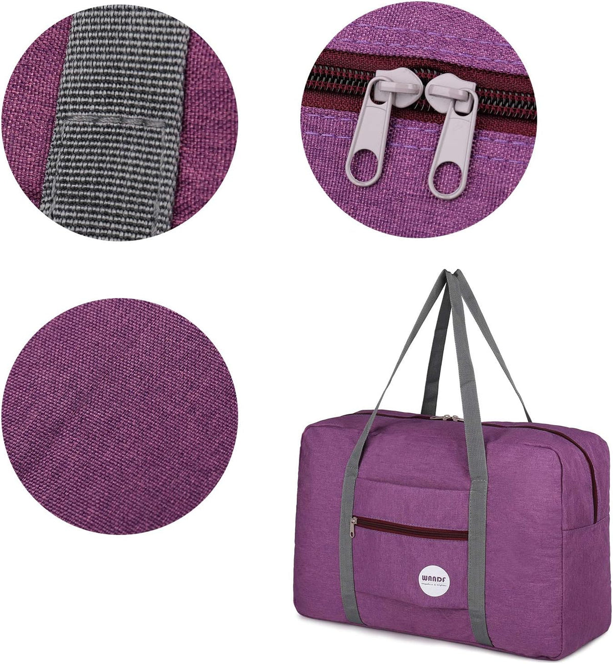 Personal Item Travel Bag, Carry On Duffle Bag Women | 18x14x8 inches, Frontier Airline Underseat Fit, Weekend Overnight Trips, Lightweight Packable