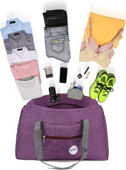 Personal Item Travel Bag, Carry On Duffle Bag Women | 18x14x8 inches, Frontier Airline Underseat Fit, Weekend Overnight Trips, Lightweight Packable