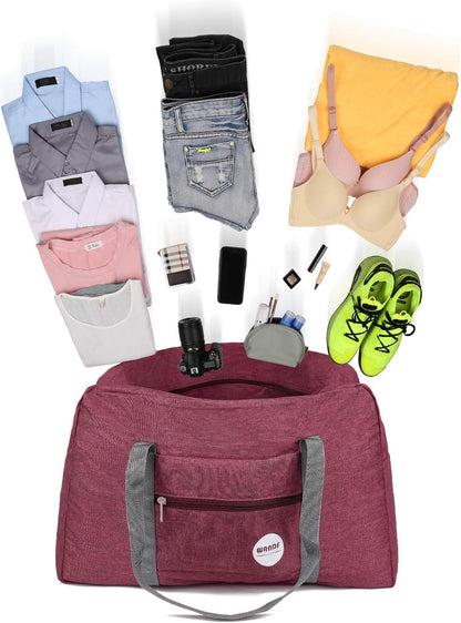 Personal Item Travel Bag, Carry On Duffle Bag Women | 18x14x8 inches, Frontier Airline Underseat Fit, Weekend Overnight Trips, Lightweight Packable